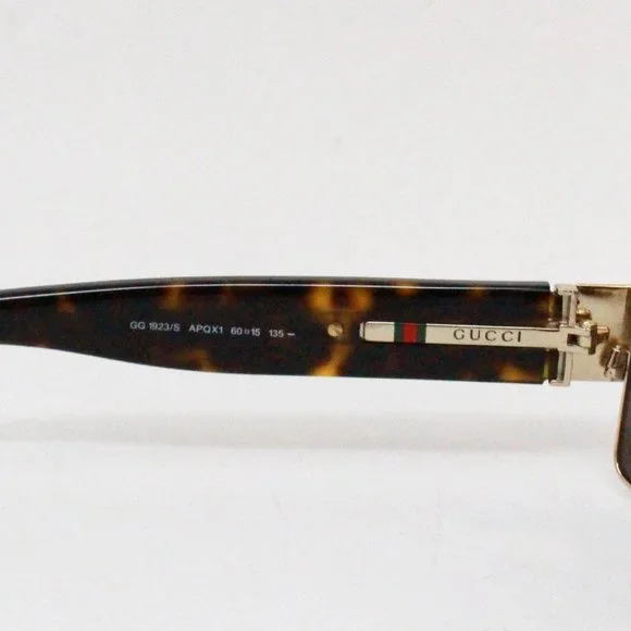 GUCCI #38829 Brown Polarized Rectangular Sunglasses